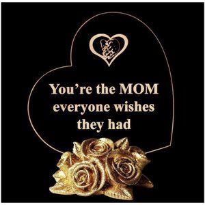 Giftgarden Gift for Mom Mothers Day Multi Color LED Cake Topper Heart Gold Roses